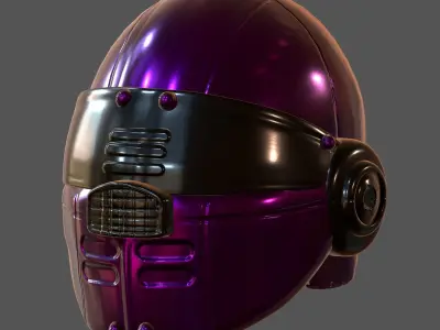 Helmet plastic mask protection  3D model Low-poly 3D model