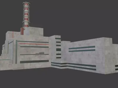 Chernobyl Nuclear Power Plant before disater 3D model