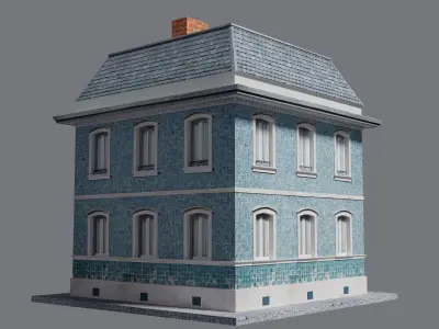 Old Building Low-poly 3D model