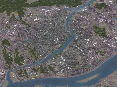 Fuzhou - 3D City Model Low-poly 3D model