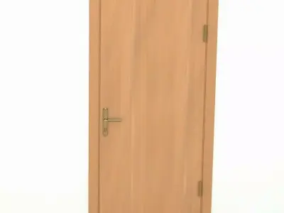 Door-4 wooden door 3D model
