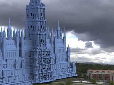 Fantasy architecture Mayan temple version 2 grand and epic 3D model