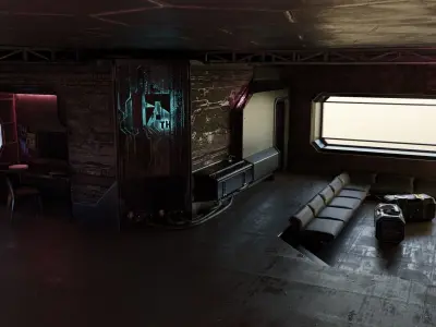 Cyberpunk Apartment Scene v12 3D model