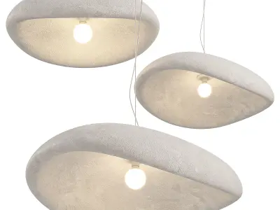 Japanese Style Wabi Sabi Chandelier 3D model