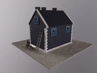 Squidward Store Low-poly 3D model