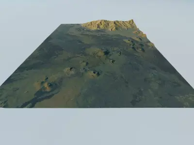 Craters of Moon National Monument Landscape 3D model