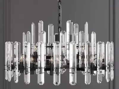 Restoration Hardware BONNINGTON 3-TIER CHANDELIER 36 Black 3D model