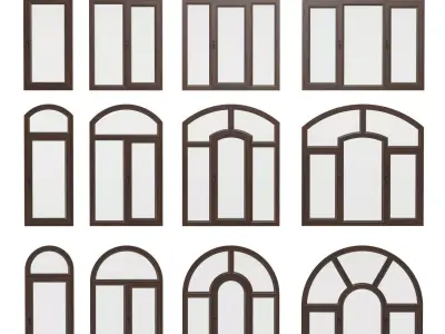 Plastic windows collection 3D model