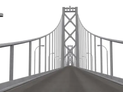 Oakland Bay Bridge Low-poly 3D model