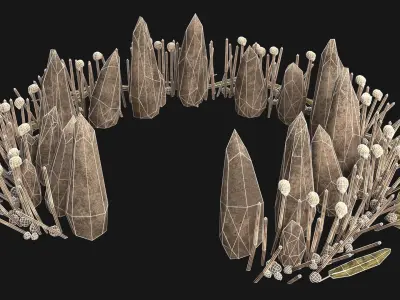 CULT SACRIFICE PLACE JUNGLE SWAMP TRIBE TRIBAL AAA COLLECTION Low-poly 3D model