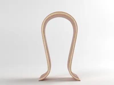 Wood Headphone Stand Bracket Free 3D model