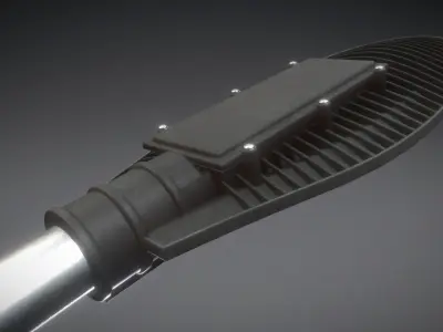 Sci-Fi Street Light 14 version 15 10m with pole 1 Low-poly 3D model