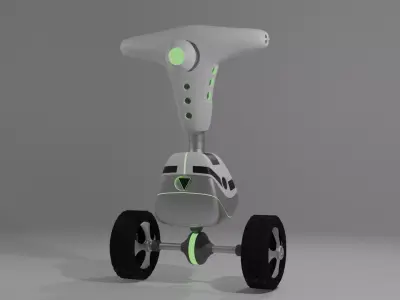 Rover Robot Low-poly 3D model