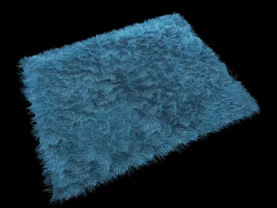 Carpet shaggy rug 3D model