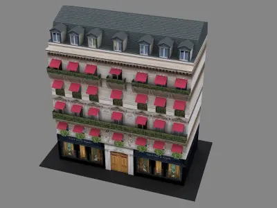 Typical Parisian Apartment 3d Building 04 3D model