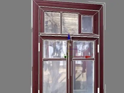 Window 7 wooden Low-poly 3D model