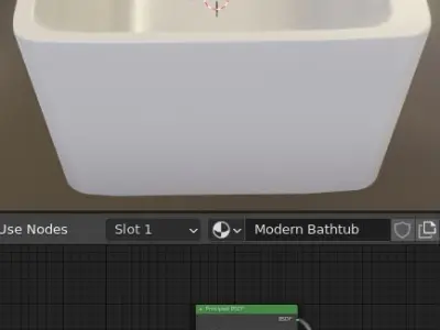 Modern Bathtub Low-poly 3D model