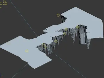 Mountain - Frost Bridge 01 3D model