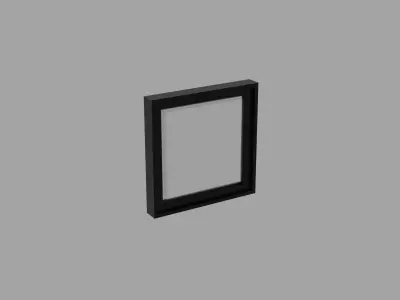 Aluminum Window Geometry Nodes Low-poly 3D model
