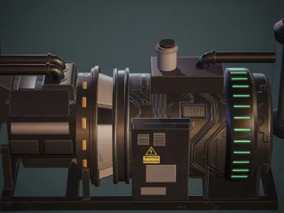 Power Generator Low-poly 3D model