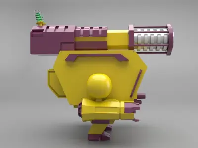 Cartoon Robot Low-poly Low-poly 3D model
