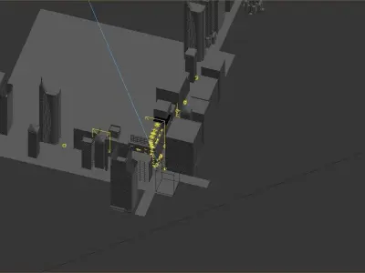 Urban City Buildings 3D model