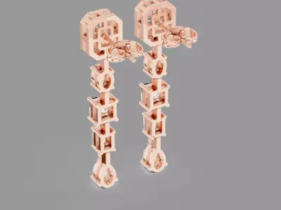 Diamond Earrings  3D print model