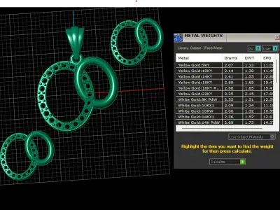 Women Fashion Oval diamond pendant 3d printable Model 3D print model