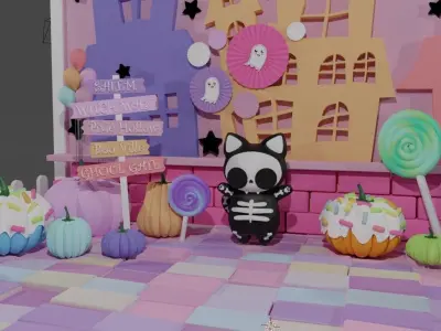 Halloween pastel cute 3D model