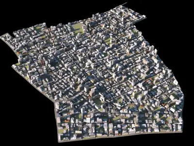 City 16 Low-poly 3D model