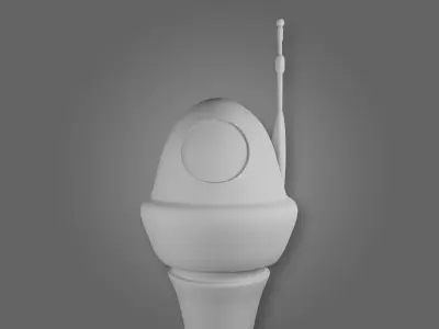 Futuristic Sci-Fi Tower Low-poly 3D model