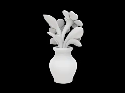 Floral Arrangement Decorative Vase 3D Printable STL Model 3D print model