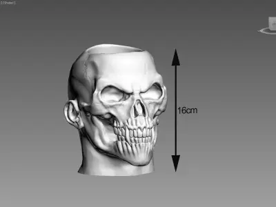 Robot Skull pen holder Cyborg pen holder 3D print model