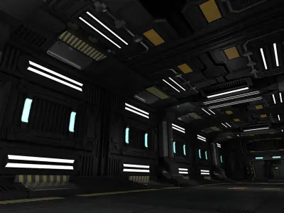 Sci fi Corridor 3D model 137