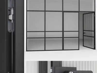 Aluminium door 3D model