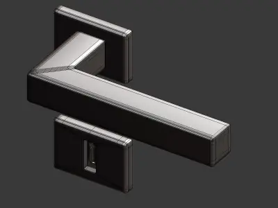 Modern Metal Door Handle 3D model