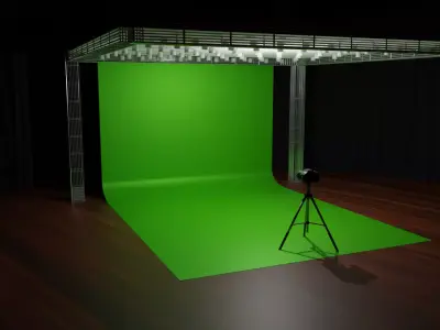 Professional Studio  Low-poly 3D model