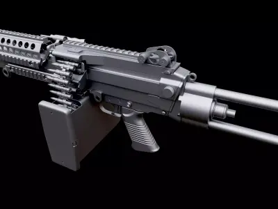 m249 custom 3D model