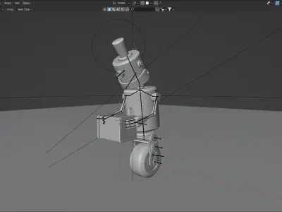 ROX-49 Low Poly Robot 3D Model 3D model