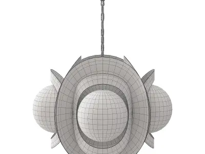 Mid Century Pendant Lamp Low-poly 3D model