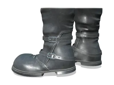 Space Pilot Sci-fi Rider Boots Low-poly 3D model