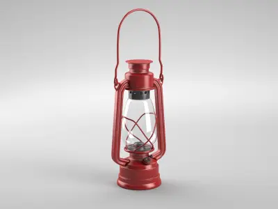 Oillamp with dirty and clean textures Low-poly 3D model