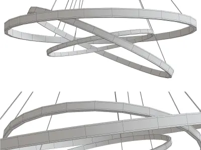 Modern Led Pendant Light Hanging Lamp low poly 3d model Low-poly 3D model