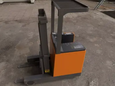 Forklift with Panel - Low Poly - LastGamer Low-poly 3D model