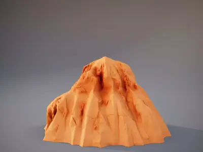 Canyon Terrain model pack Low-poly 3D model