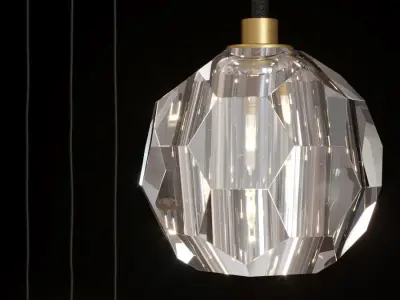 Restoration Hardware BOULE DE CRISTAL CORD PENDANT 3D model