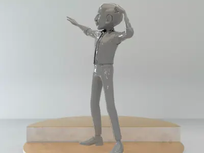 Old man pose-3 3D print model