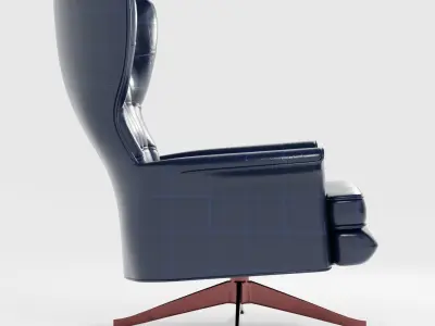 Armchair C40 Low-poly 3D model