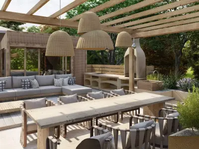 Garden Landscape 3D Model - SketchUp and Lumion Scene 3D model