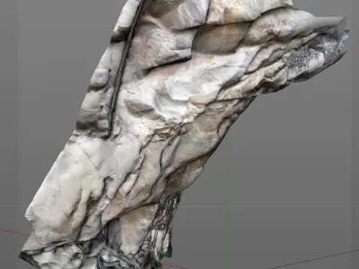 3D Scanned Rock and Cliff face 002 3D model